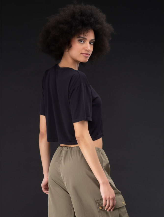 T-SHIRT DONNA AIRY NERO | Focenza