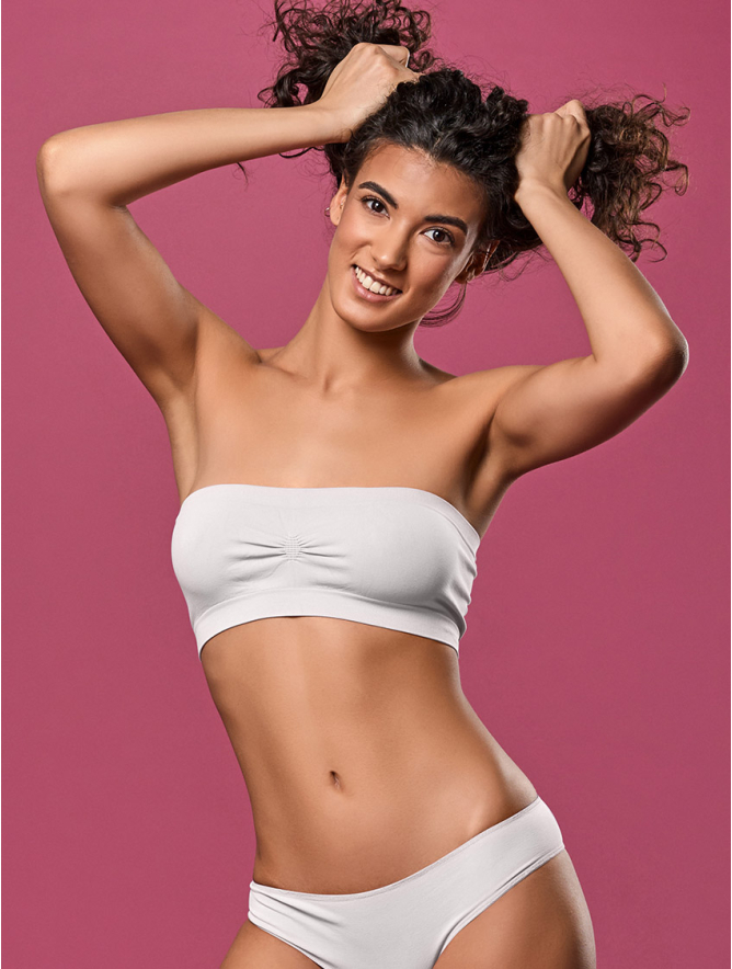 TOP MUJER SIN TIRANTES BLANCO Focenza