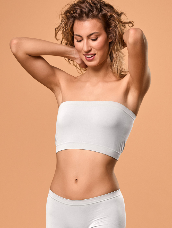 Top sin tirantes blanco sale