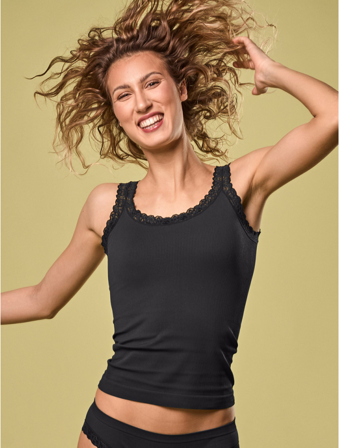 Slip pizzo nero cheap