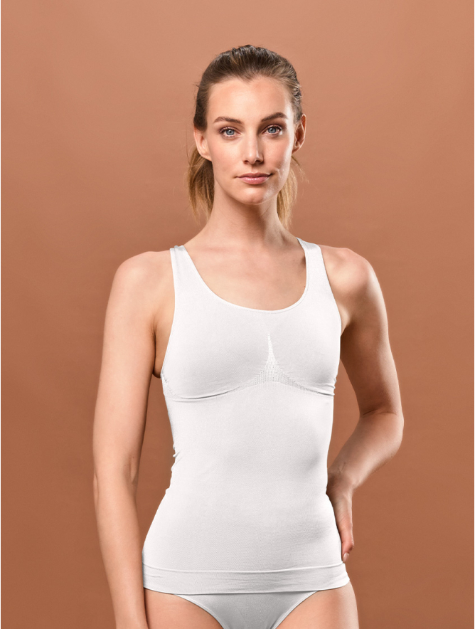 CAMISETA DE TIRANTES MUJER BEAUTY SHAPING BLANCO
