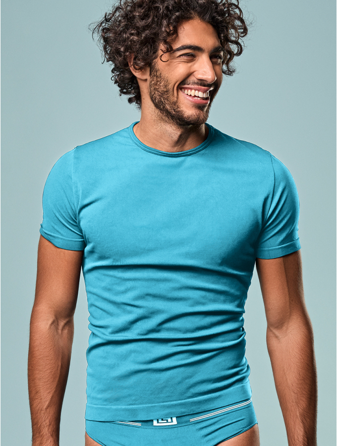 T SHIRT UOMO GIROCOLLO TURCHESE Focenza