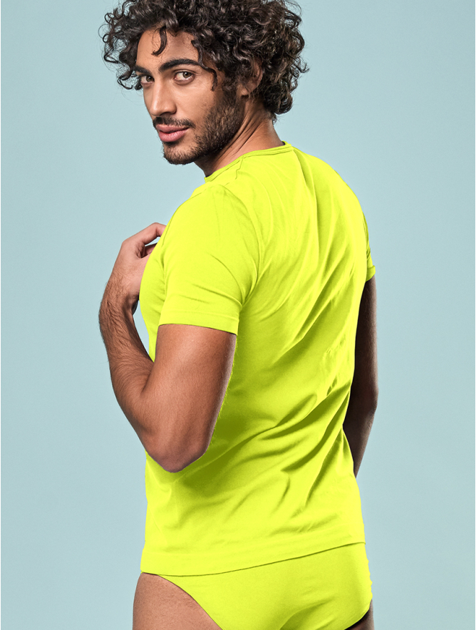 T SHIRT UOMO GIROCOLLO GIALLO FLUO Focenza