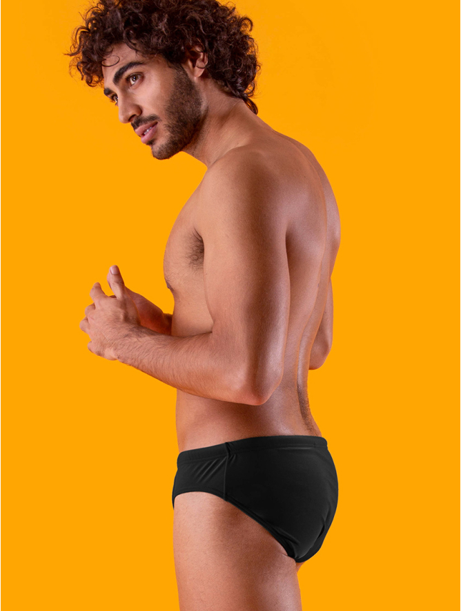 COSTUME UOMO SLIP TINTA UNITA NERO