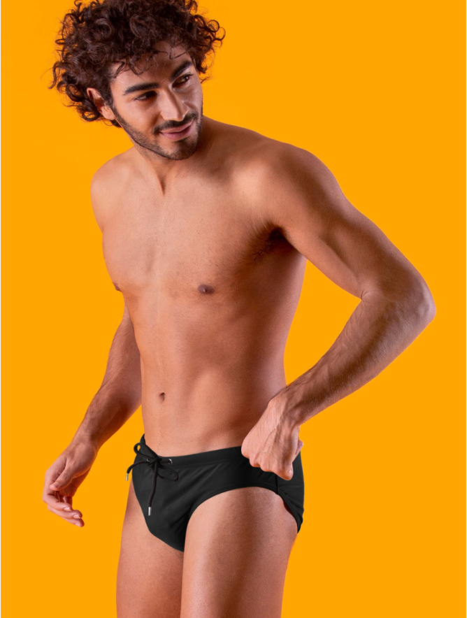 Costume slip nero uomo sale