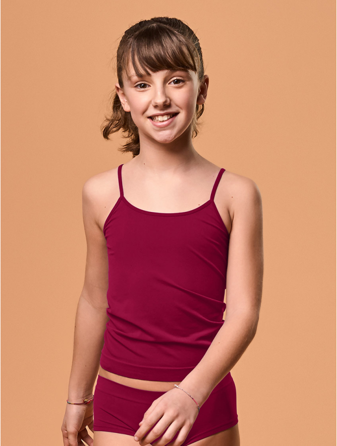 CAMISETA DE TIRANTES NINA BORDO Focenza