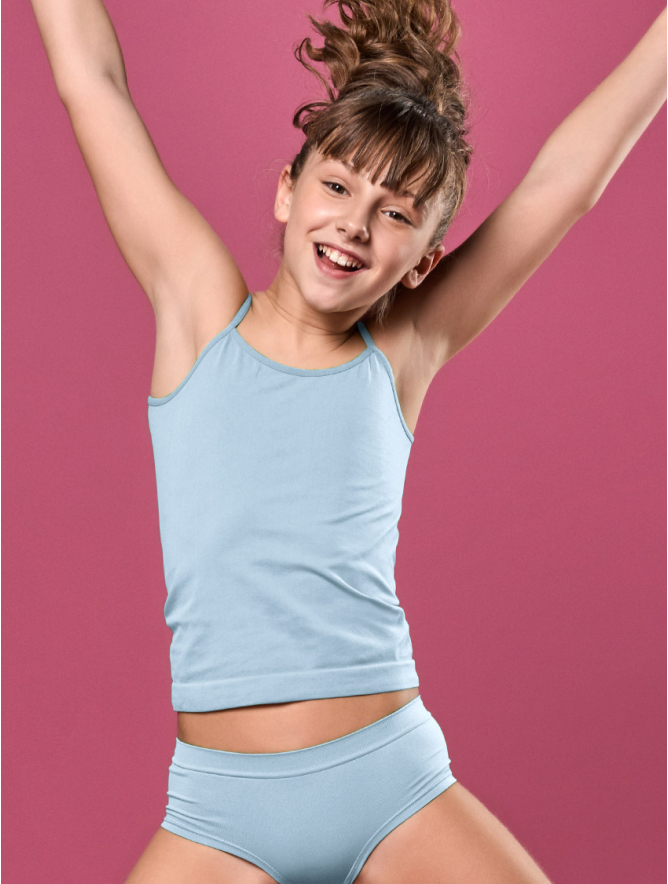 CAMISETA DE TIRANTES NINA CELESTE