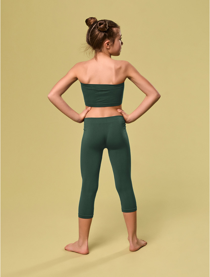 Girls dark green leggings shop