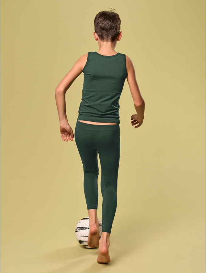 Boy wearing girl leggings top