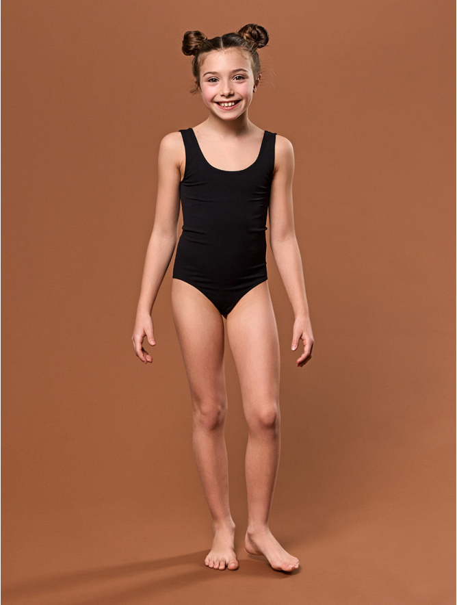 DANCE WHIDE STRAP BODYSUIT BLACK