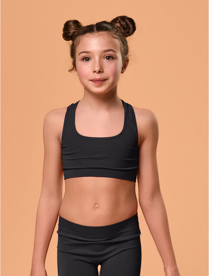 Top negro deportivo niña outlet
