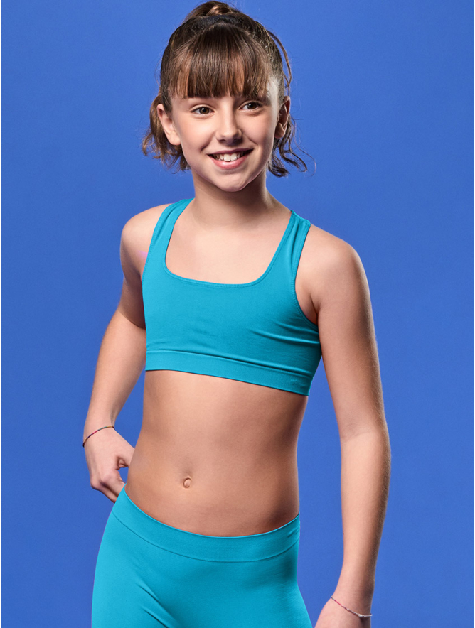 Turquoise sports top on sale