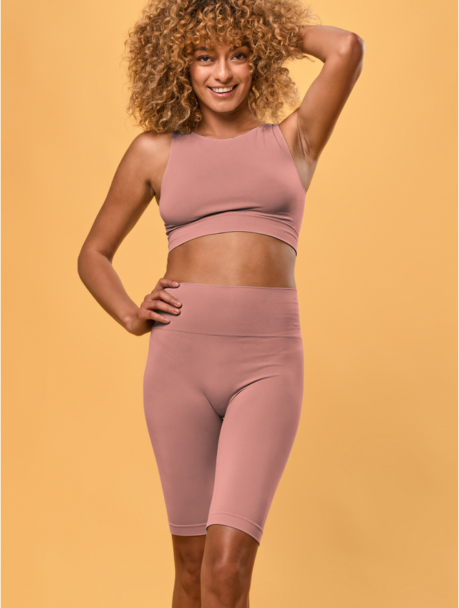 DAMEN RADLER-LEGGINGS MIT HOHER TAILLE ALTROSA | Focenza