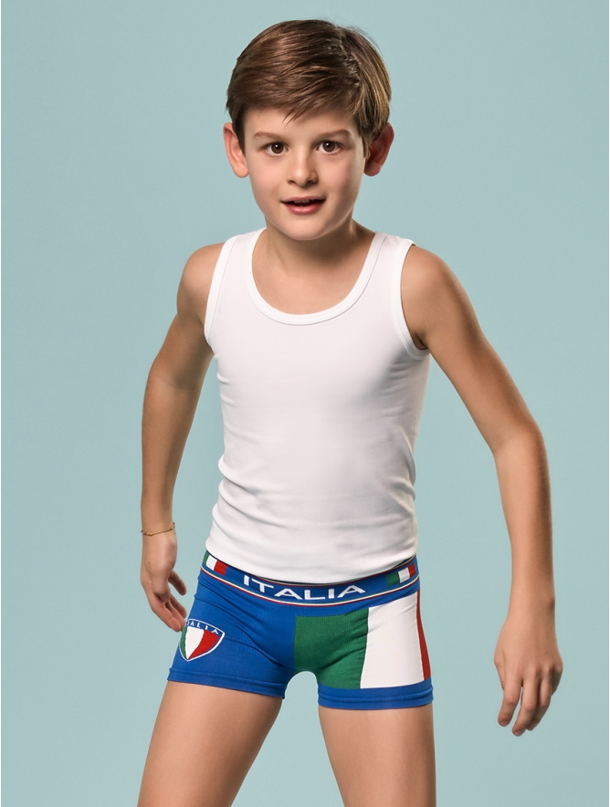 BOY WORLD CUP BOXER ITALY BLUE