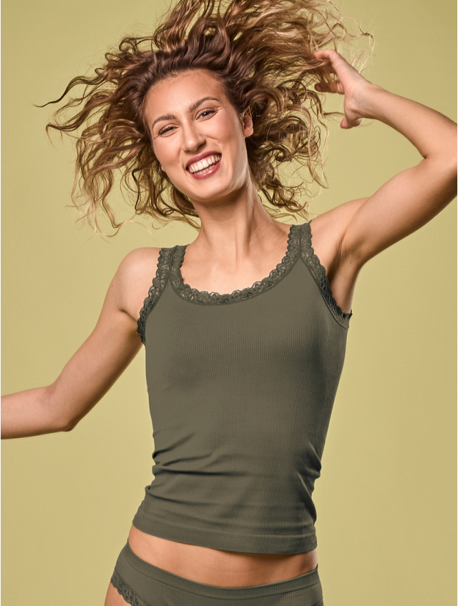 WOMEN'S LACE CAMISOLE OLIVE