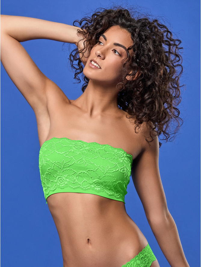 LACE TUBE TOP GREEN FLUORESCENT