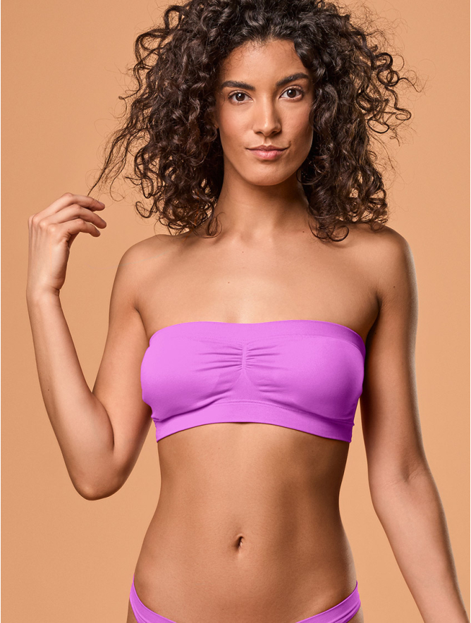 TUBE TOP WITH CUPS ORCHID