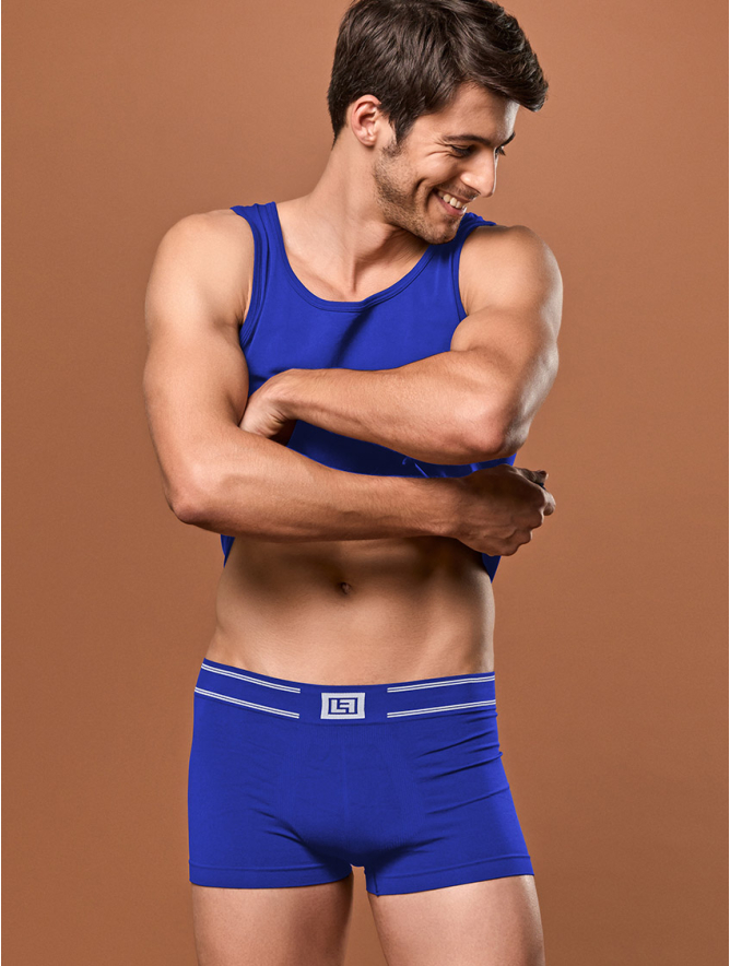 MEN'S SMOOTH BOXERS BRIGHT BLUE