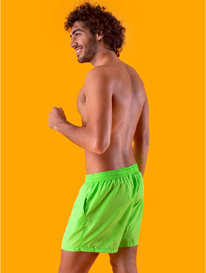 MEN'S BOXER SWIM SHORTS GREEN FLUORESCENT