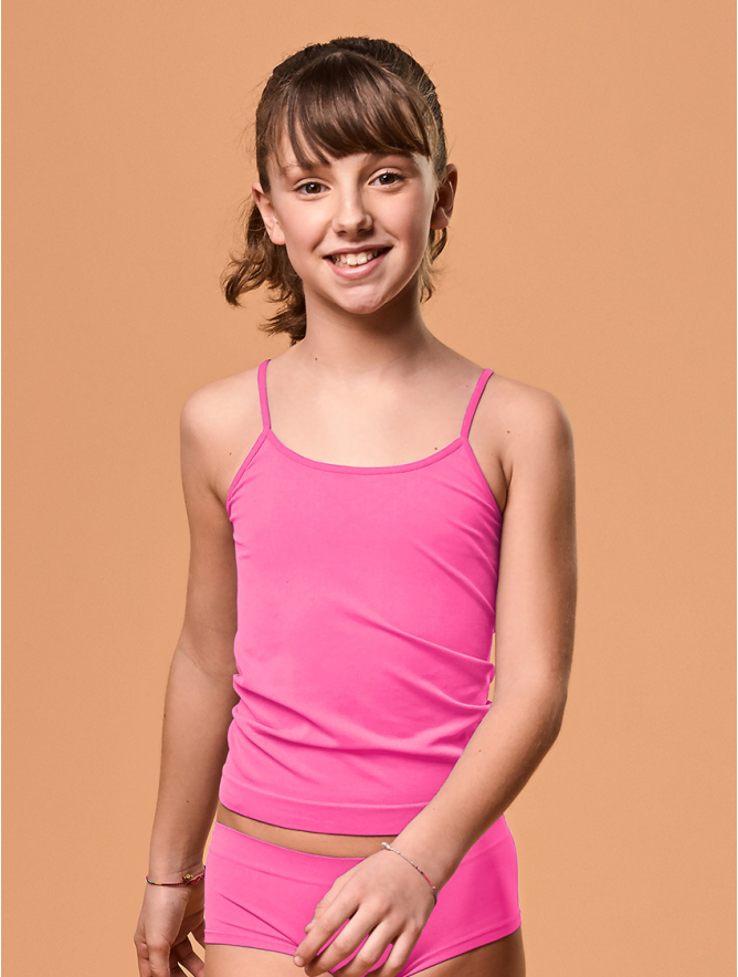 GIRLS' CAMISOLE BUBBLE FLUO'