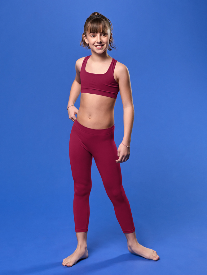 KINDER THERMO-LEGGINGS IN BORDEAUX