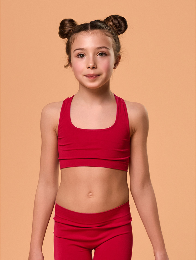 GIRL'S TOP GYM RED