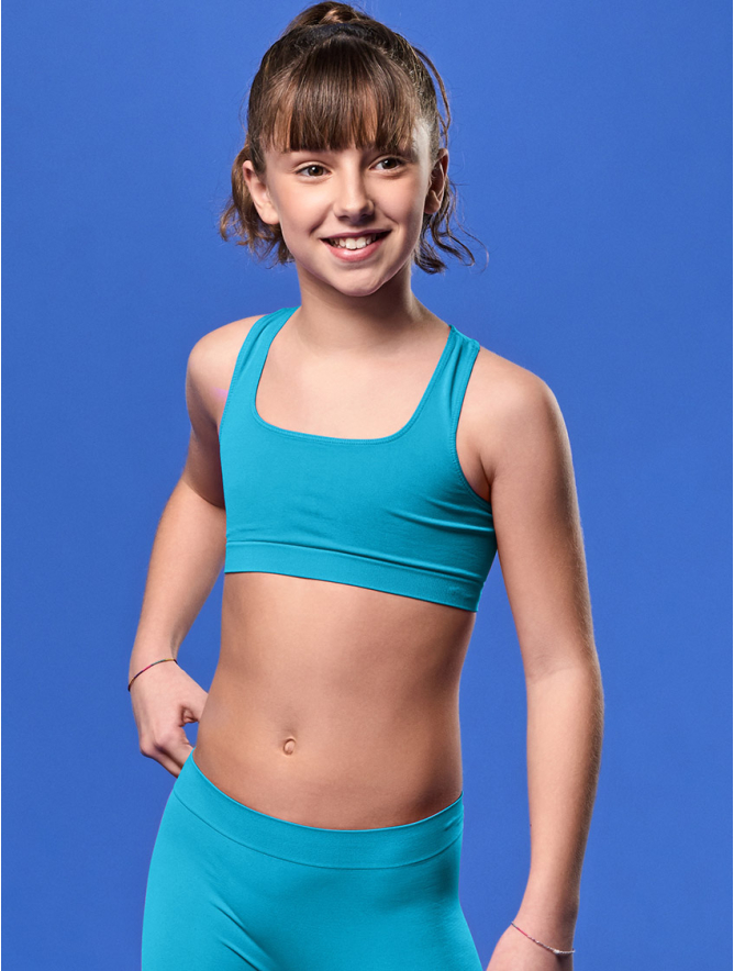 GIRL'S TOP GYM TURQUOISE