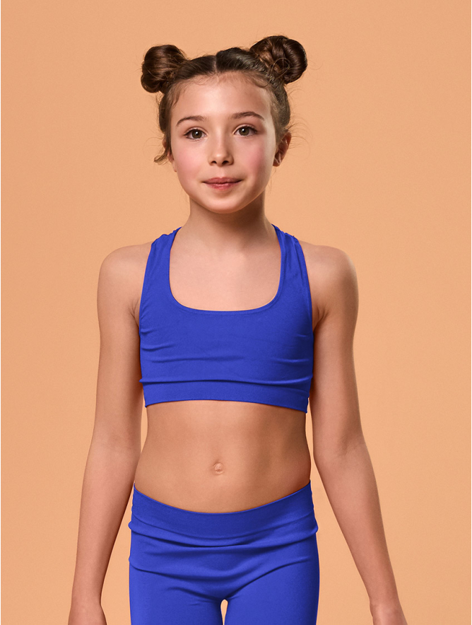 GIRL'S TOP GYM BRIGHT BLUE