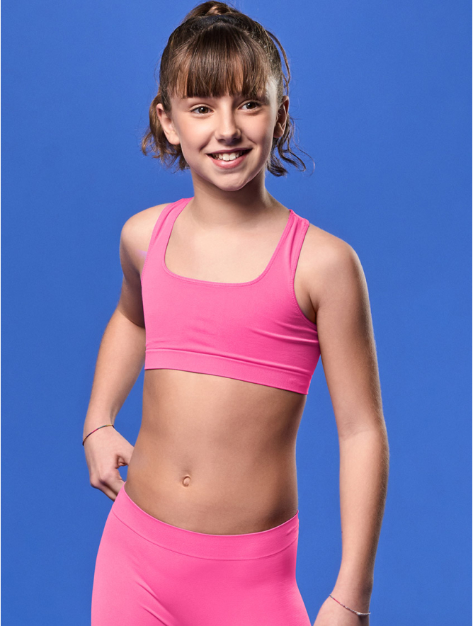 GIRL'S TOP GYM BUBBLE FLUO'