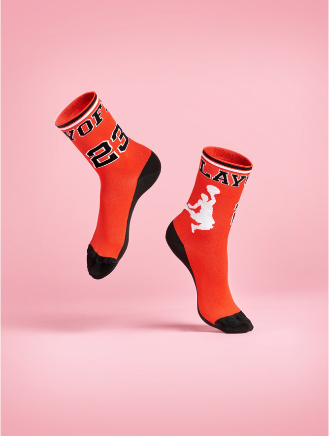 CYCLIST SOCKS PLAY OFF RED